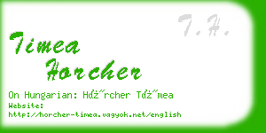 timea horcher business card